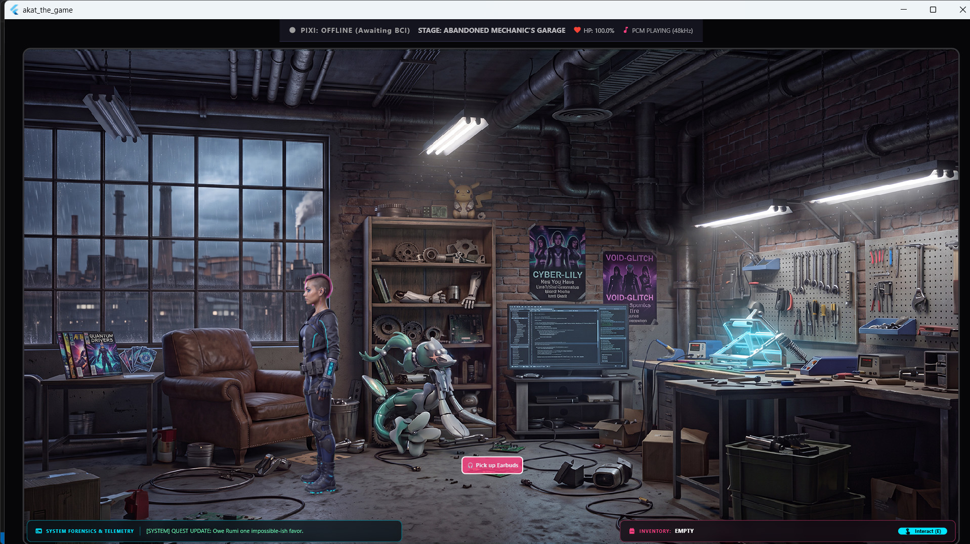 A!Kat Alpha v0.6 legacy interface screen